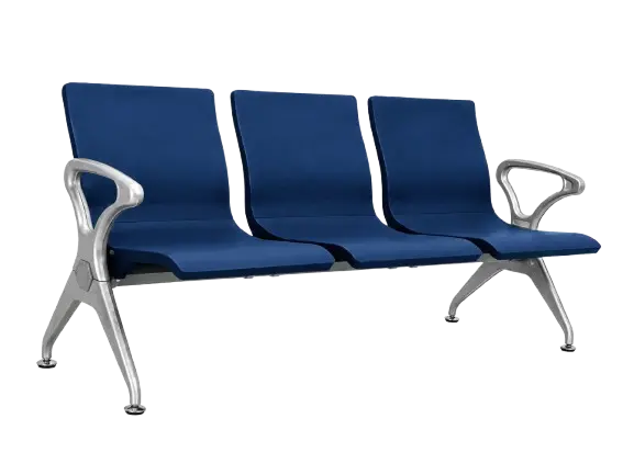 L Type PU Three Seater (Light Blue) 1