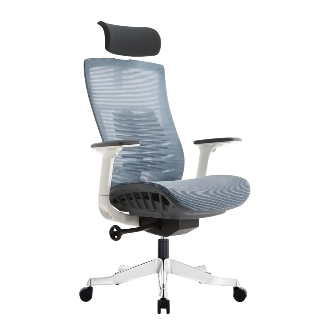 Inspire Ergonomic Chair (White frame with Sky Blue mesh) 2