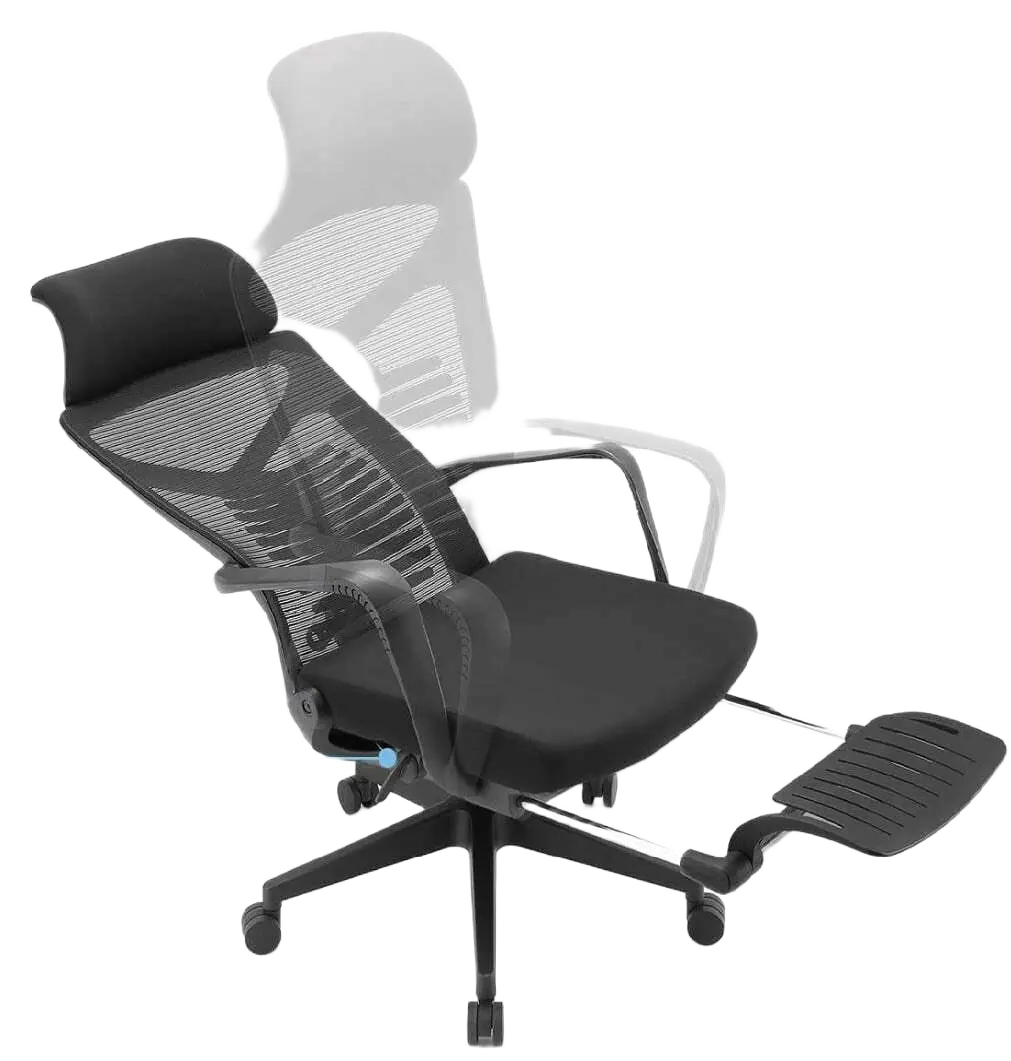 Relaxo Chair (Black Frame Black Mesh) 3
