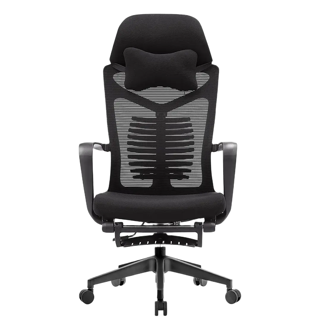 Relaxo Chair (Black Frame Black Mesh) 4