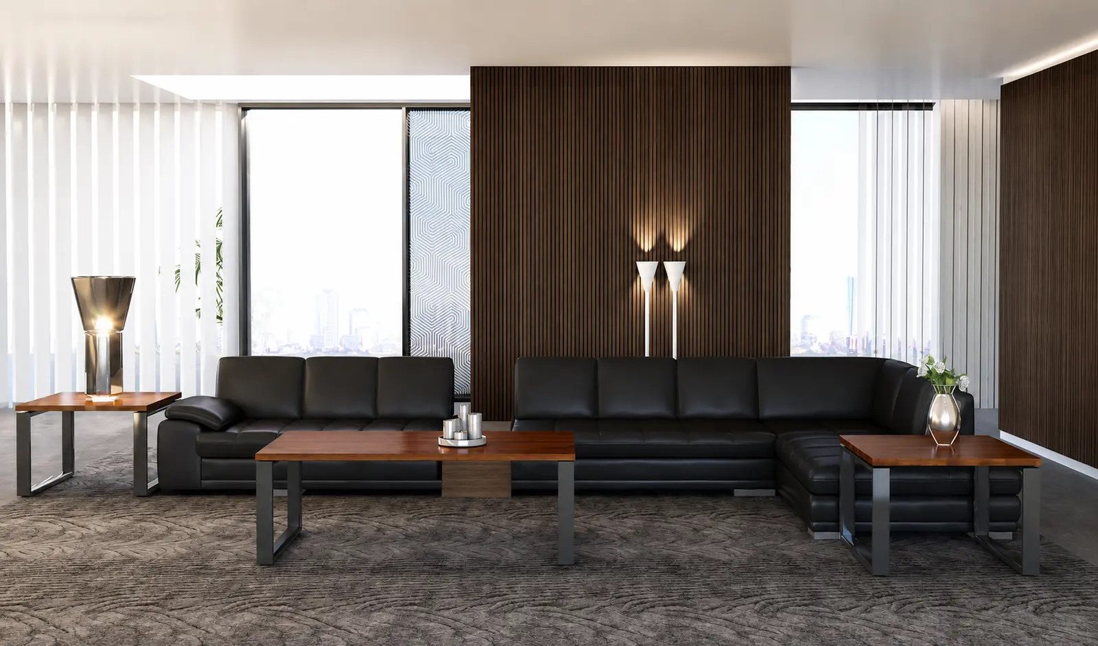 'Maxima' Coffee Table In Felix Walnut Laminate Finish