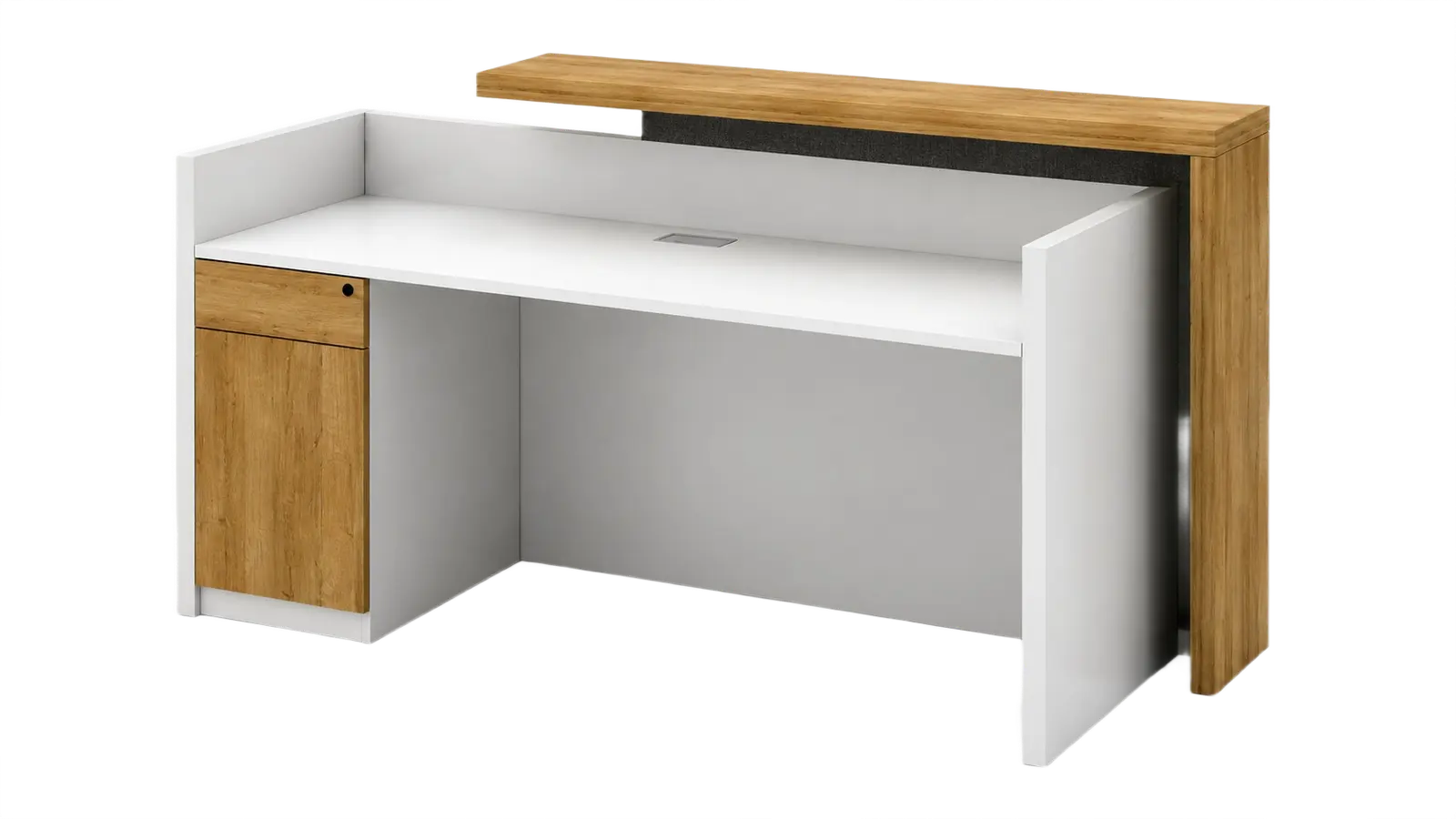 'Recta' 6 Feet Reception Desk In White 1