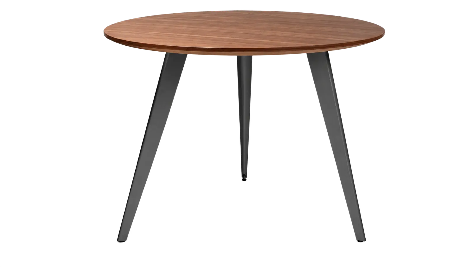 'Maxima' Round Meeting Table In Felix Walnut Laminate 1