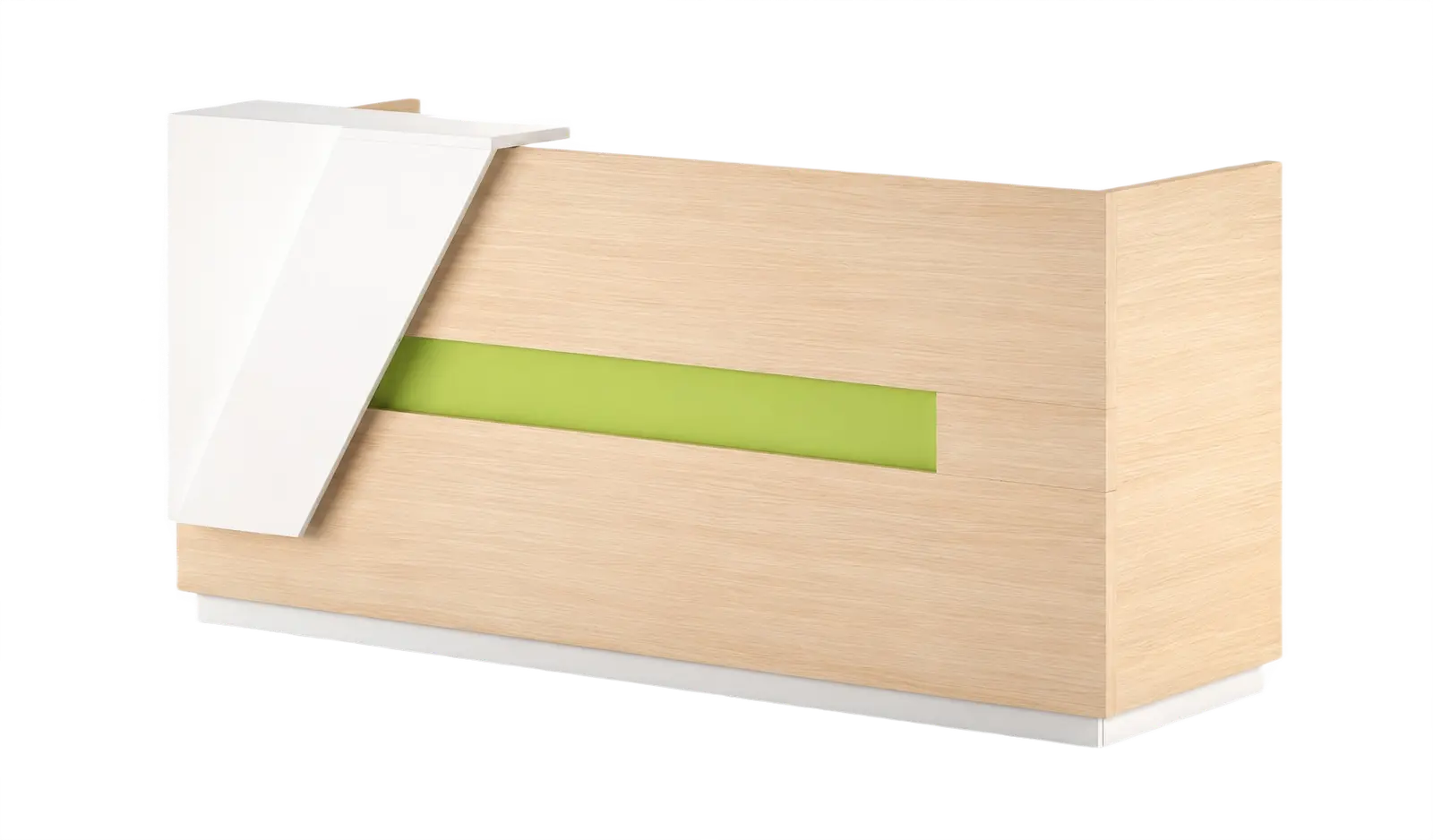 'Leo' 6 Feet Reception Desk In Euro Oak 1