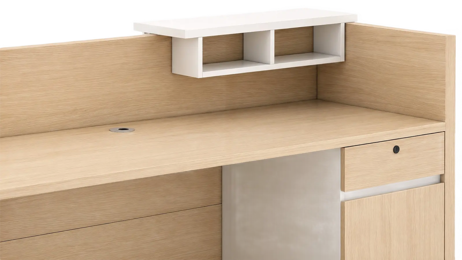 'Leo' 6 Feet Reception Desk In Euro Oak 2