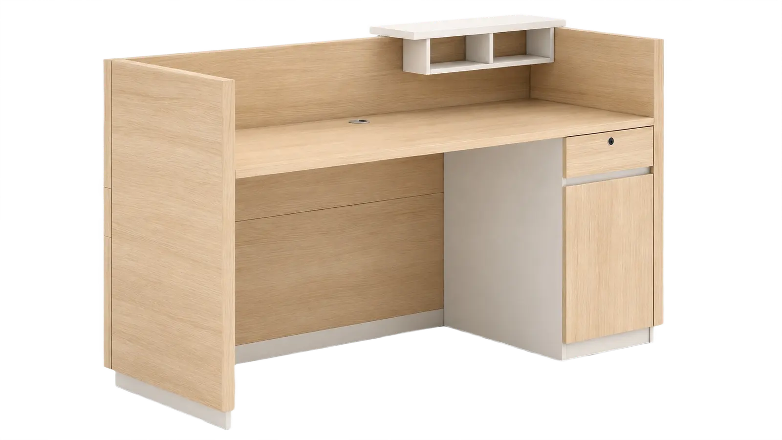 'Leo' 6 Feet Reception Desk In Euro Oak 3