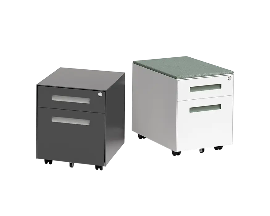 Two Drawers Metal Pedestal 1
