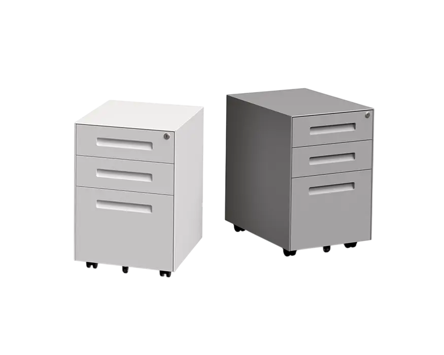 Thin Edge 3 Drawers Metal Pedestal 1