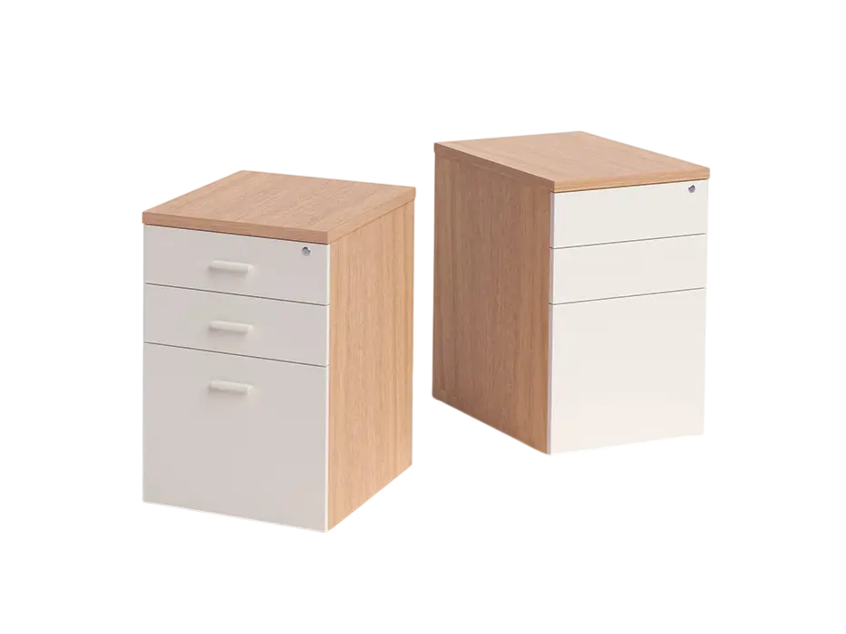 3 Drawers Wooden Pedestal 1