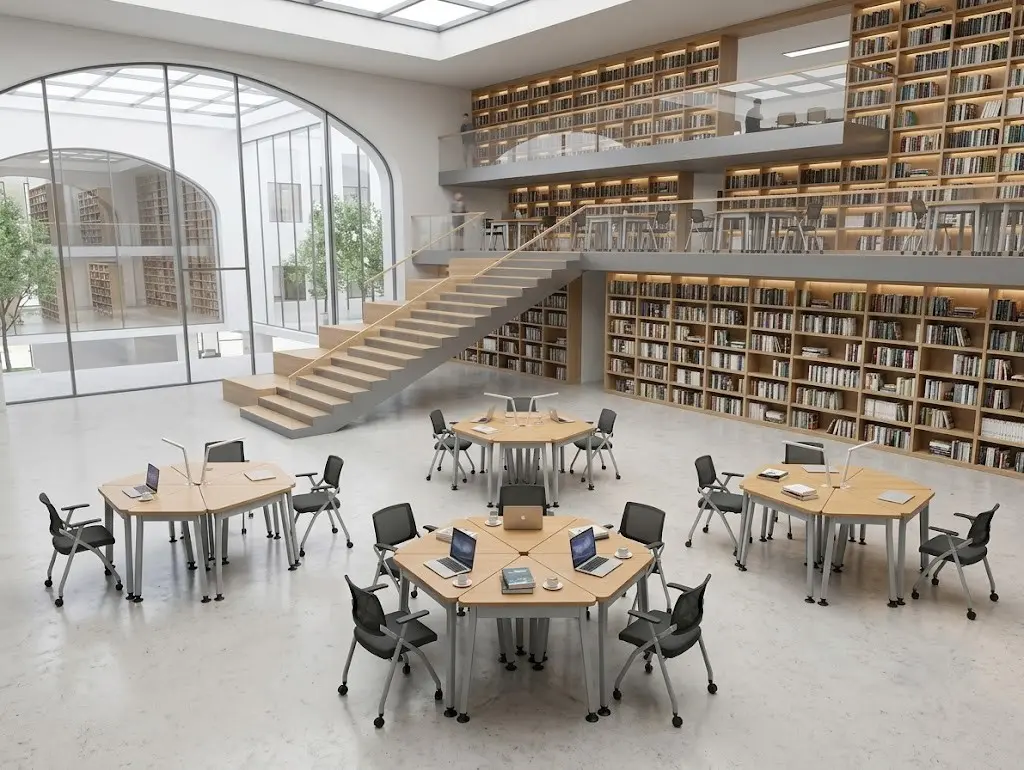 A Library Table That Adapts