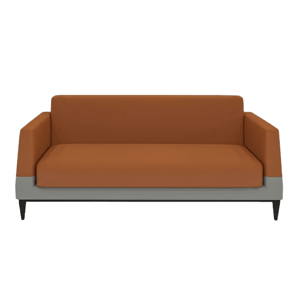 Tan & Grey Executive 3-Seater Sofa 1
