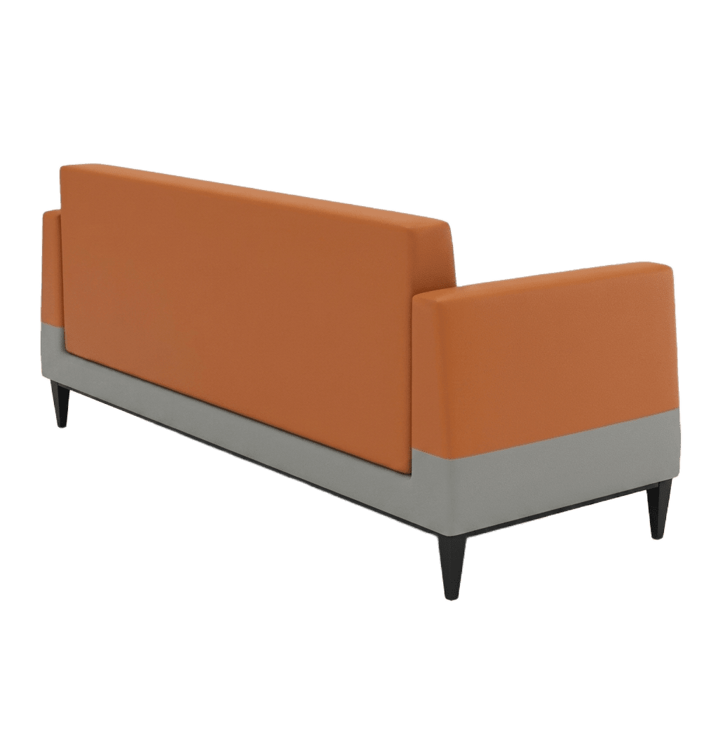 Tan & Grey Executive 3-Seater Sofa 2
