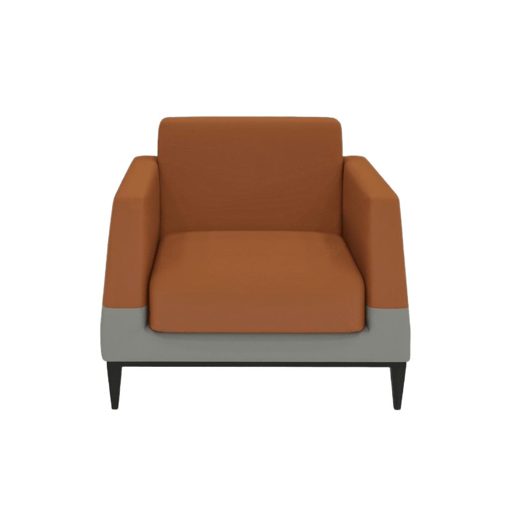 Tan & Grey Executive 3-Seater Sofa 7